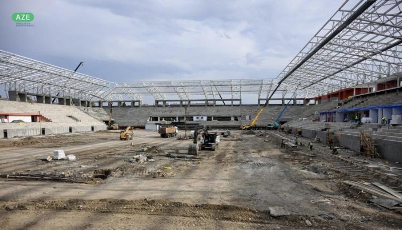 Gəncə stadionunda son durum -